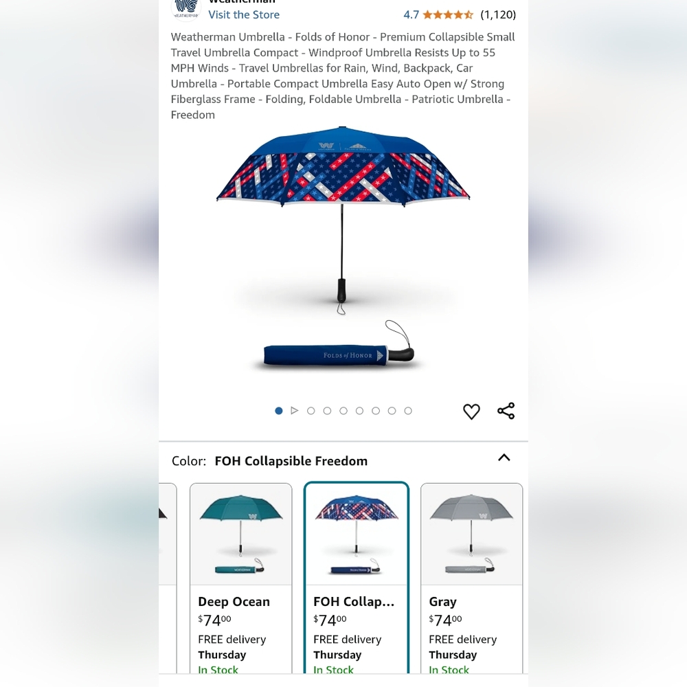 Fold of Honor 2023 umbrella